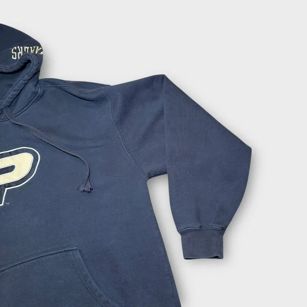 Purdue Boilermakers Hoodie Mens XL Pro Player NCAA College Football Navy Gold - Picture 3 of 11